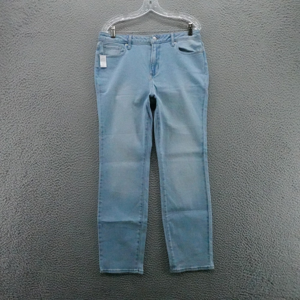 Members Mark Womens Straight Leg Jeans Light Wash Blue‎ Size 12 NEW